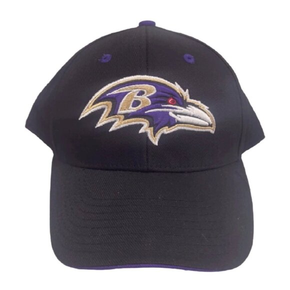 Baltimore Ravens Black Embroidered Logo Cap Hat NEW Fast Ship - Picture 1 of 7